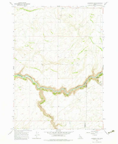 United States Geological Survey Linderman Dam, ID (1965, 24000-Scale) digital map