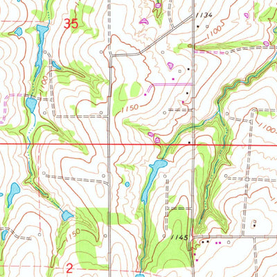 United States Geological Survey Lindsay, OK (1966, 24000-Scale) digital map