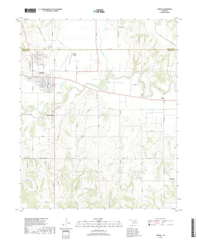 United States Geological Survey Lindsay, OK (2018, 24000-Scale) digital map