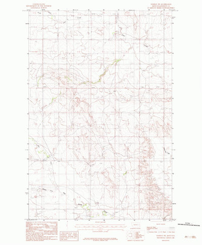United States Geological Survey Lindsay SW, MT (1983, 24000-Scale) digital map