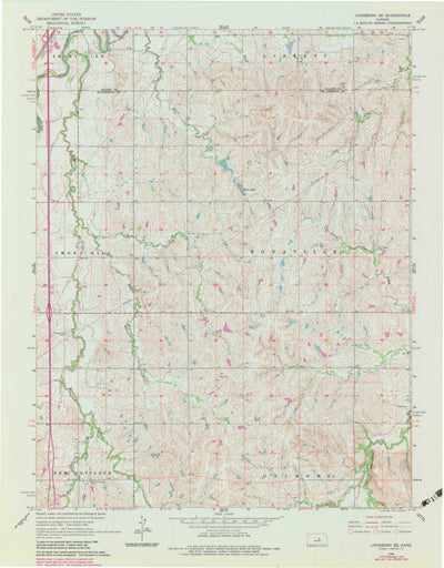 United States Geological Survey Lindsborg SE, KS (1965, 24000-Scale) digital map
