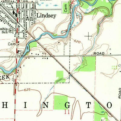 United States Geological Survey Lindsey, OH (1969, 24000-Scale) digital map