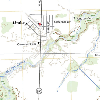 United States Geological Survey Lindsey, OH (2023, 24000-Scale) digital map