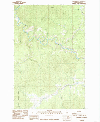 United States Geological Survey Lindstrom Peak, ID (1985, 24000-Scale) digital map