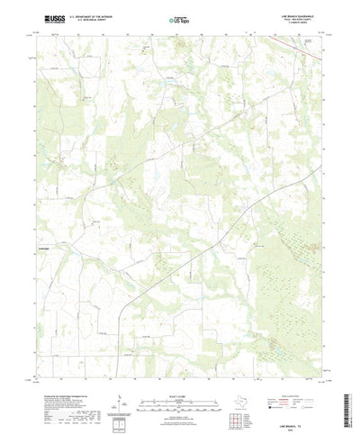 United States Geological Survey Line Branch, TX (2022, 24000-Scale) digital map