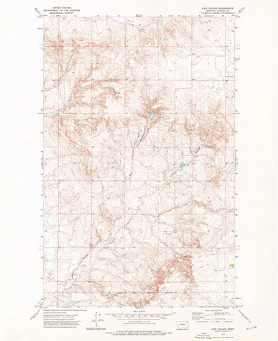 United States Geological Survey Line Coulee, MT (1973, 24000-Scale) digital map