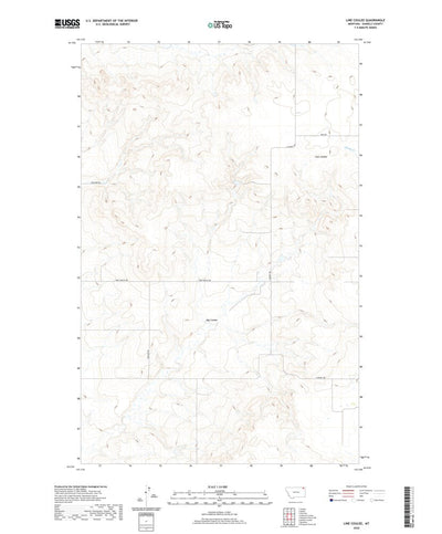 United States Geological Survey Line Coulee, MT (2020, 24000-Scale) digital map