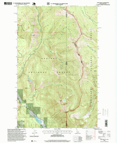 United States Geological Survey Line Point, ID-MT (1996, 24000-Scale) digital map