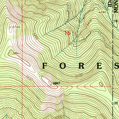 United States Geological Survey Line Point, ID-MT (1996, 24000-Scale) digital map