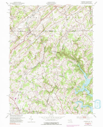 United States Geological Survey Lineboro, MD-PA (1953, 24000-Scale) digital map