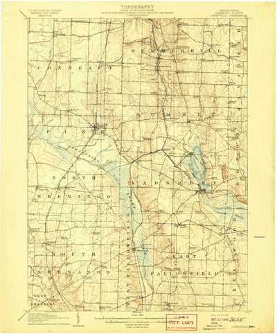 United States Geological Survey Linesville, PA (1908, 62500-Scale) digital map