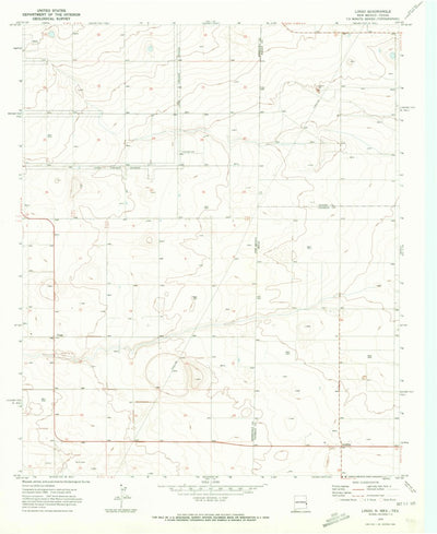 United States Geological Survey Lingo, NM-TX (1970, 24000-Scale) digital map