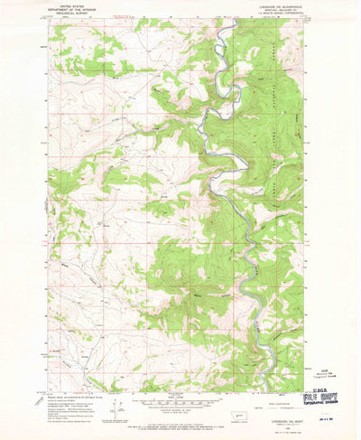United States Geological Survey Lingshire NE, MT (1966, 24000-Scale) digital map