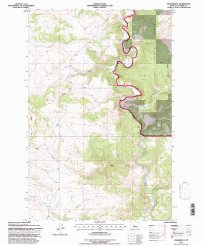 United States Geological Survey Lingshire NE, MT (1995, 24000-Scale) digital map