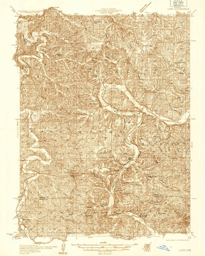 United States Geological Survey Linn, MO (1934, 48000-Scale) digital map