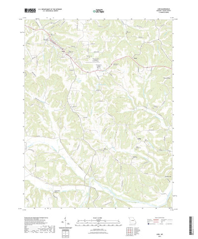 United States Geological Survey Linn, MO (2021, 24000-Scale) digital map
