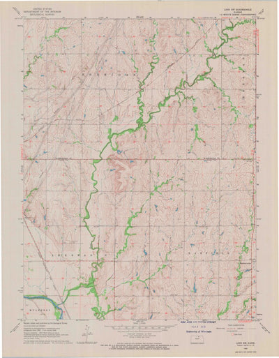 United States Geological Survey Linn SW, KS (1968, 24000-Scale) digital map