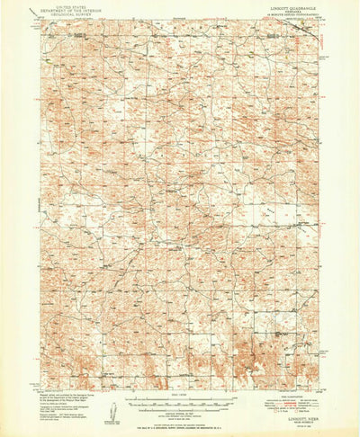 United States Geological Survey Linscott, NE (1950, 62500-Scale) digital map