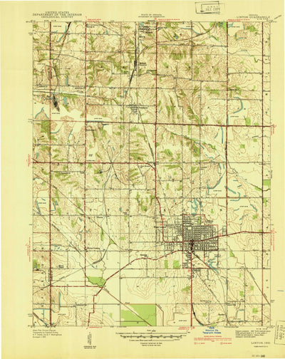 United States Geological Survey Linton, IN (1940, 24000-Scale) digital map