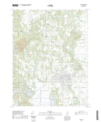 United States Geological Survey Linton, IN (2022, 24000-Scale) digital map