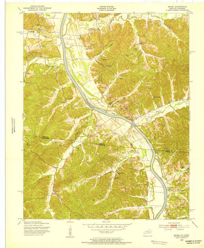 United States Geological Survey Linton, KY-TN (1951, 24000-Scale) digital map