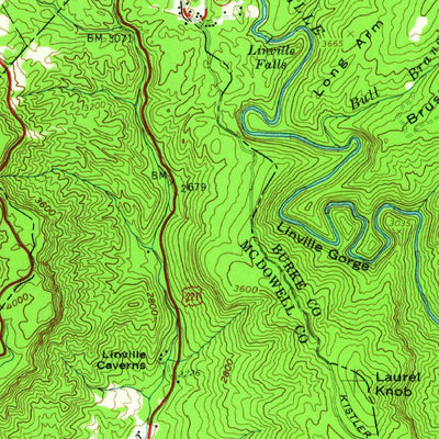 United States Geological Survey Linville Falls, NC (1956, 62500-Scale) digital map