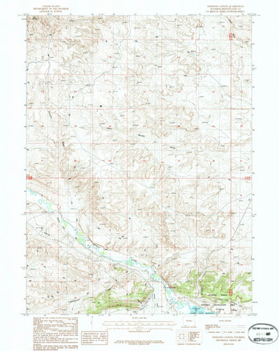 United States Geological Survey Linwood Canyon, WY (1987, 24000-Scale) digital map