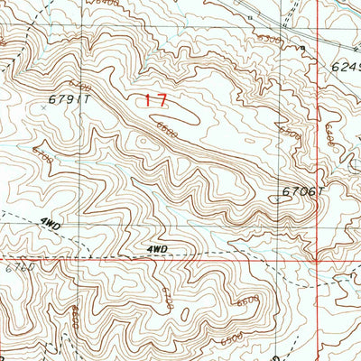 United States Geological Survey Linwood Canyon, WY (1987, 24000-Scale) digital map