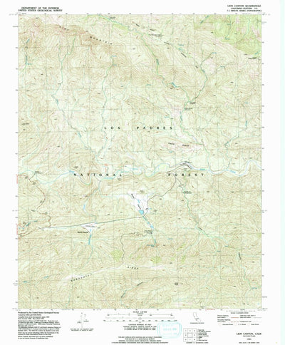 United States Geological Survey Lion Canyon, CA (1991, 24000-Scale) digital map