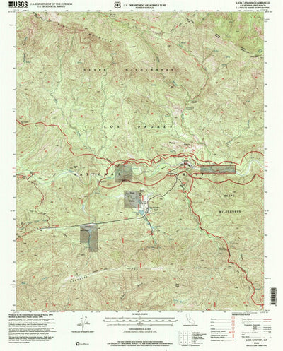 United States Geological Survey Lion Canyon, CA (1995, 24000-Scale) digital map