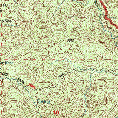 United States Geological Survey Lion Canyon, CA (1995, 24000-Scale) digital map