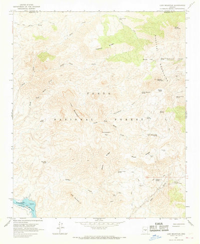 United States Geological Survey Lion Mountain, AZ (1964, 24000-Scale) digital map
