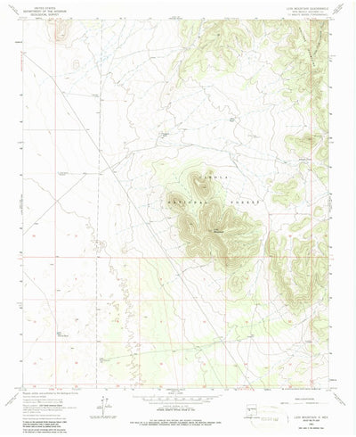 United States Geological Survey Lion Mountain, NM (1965, 24000-Scale) digital map