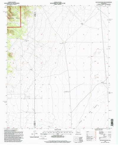 United States Geological Survey Lion Mountain NW, NM (1995, 24000-Scale) digital map