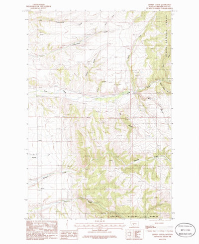 United States Geological Survey Lippert Gulch, MT (1986, 24000-Scale) digital map