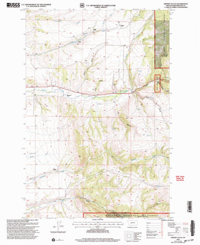 United States Geological Survey Lippert Gulch, MT (2001, 24000-Scale) digital map