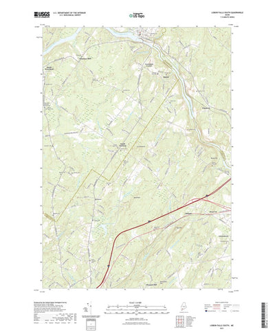 United States Geological Survey Lisbon Falls South, ME (2021, 24000-Scale) digital map