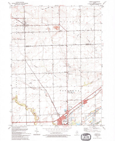United States Geological Survey Lisbon, IL (1993, 24000-Scale) digital map