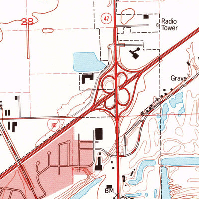 United States Geological Survey Lisbon, IL (1993, 24000-Scale) digital map