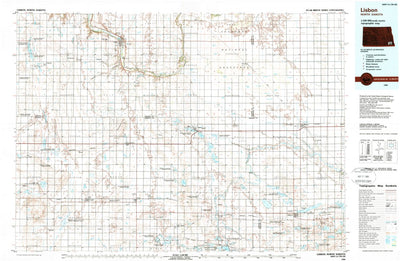United States Geological Survey Lisbon, ND (1986, 100000-Scale) digital map