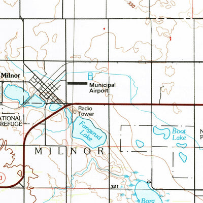 United States Geological Survey Lisbon, ND (1986, 100000-Scale) digital map