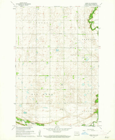 United States Geological Survey Lisbon NE, ND (1960, 24000-Scale) digital map