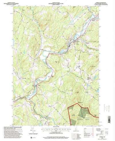 United States Geological Survey Lisbon, NH (1995, 24000-Scale) digital map