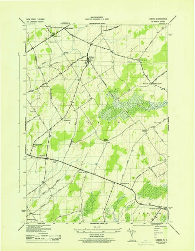 United States Geological Survey Lisbon, NY (1943, 31680-Scale) digital map