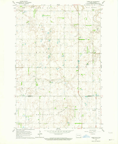United States Geological Survey Lisbon SW, ND (1962, 24000-Scale) digital map