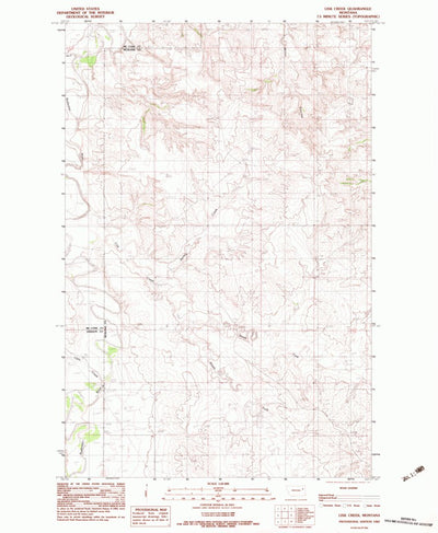 United States Geological Survey Lisk Creek, MT (1983, 24000-Scale) digital map