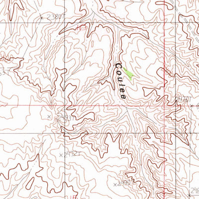 United States Geological Survey Lisk Creek, MT (1983, 24000-Scale) digital map