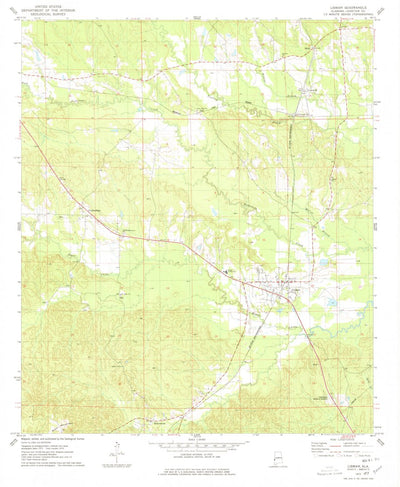 United States Geological Survey Lisman, AL (1974, 24000-Scale) digital map