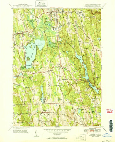 United States Geological Survey Litchfield, CT (1950, 31680-Scale) digital map