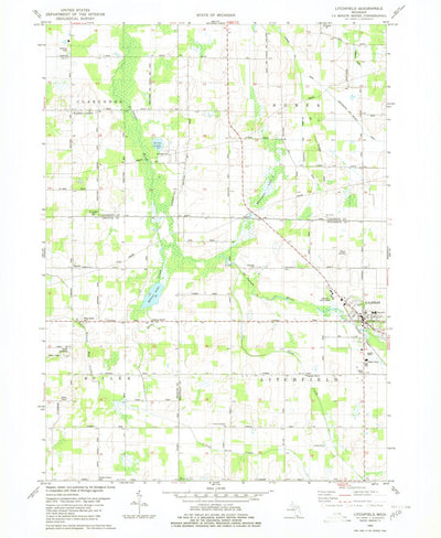 United States Geological Survey Litchfield, MI (1980, 24000-Scale) digital map